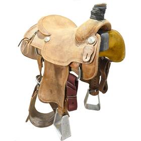 U14bcooktrro Billy Cook Used 14 Inch Team Roping Saddle Code