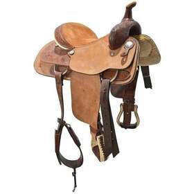 U14billycooktr14 Billy Cook Used 14 Inch Saddlery Roping Saddle Code