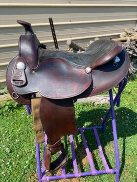 3822-55 Blue Ridge Used 16 Inch Simco Western Arabian Tree Saddle Us Made