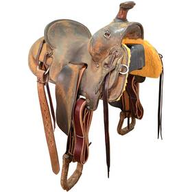 C155bmarrs3875 Bob Marrs Used 15.5 Inch Ranch Saddle Code