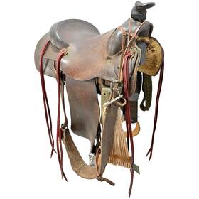 C155bmarrsro0536 Bob Marrs Used 15.5 Inch Ranch Roping Saddle Code
