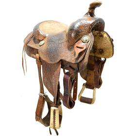 U145bmarrsrr0531 Bob Marrs Saddlery Used 14.5 Inch Ranch Roping Saddle Code