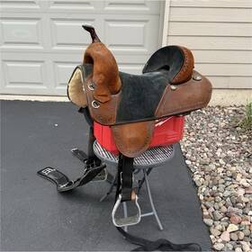 12290 Bob Marshall Sports Saddle Treeless 16 In Pleasure/trail Brown Leather