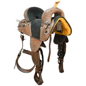 U14bmartl78fl Bob Marshall Used 14 Inch Marshal Treeless Barrel Racing Saddle Code