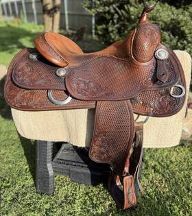 B12-811-m Bob S Used 16 Inch Lady Reiner Saddle Bobs Custom Saddles Reining Western Show
