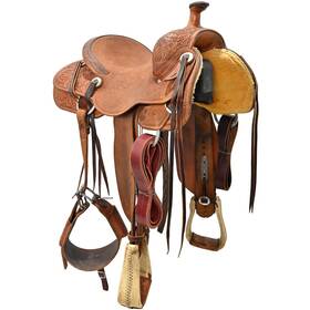 U14bburnsrr12fl Bobby Burns Used 14 Inch Ranch Saddle Code