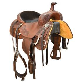 C16bobscchbskao Bobs Custom Saddles Used 16 Inch Working Cowhorse Saddle Code
