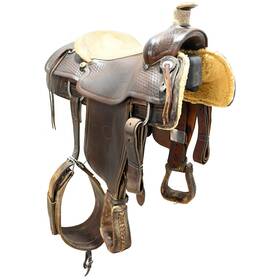 U145bmcclellan Brad Mcclellan Used 14.5 Inch Bob Steer Tripping Saddle Code