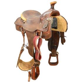 U15bradmc12bsk Brad Mcclellan Used 15 Inch Roping Saddle Code