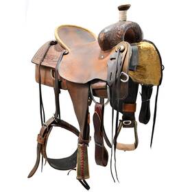U15brokenjrr14 Broken J Saddlery Used 15 Inch Ranch Roping Saddle Code
