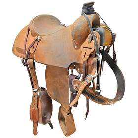 C145scaranchro Cactus Used 14.5 Inch Ranch Saddle Code