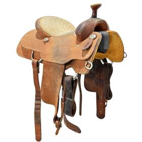 C14scatrqu Cactus Used 14 Inch Team Roping Saddle Code