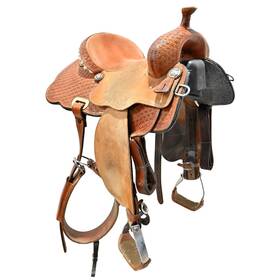 U145cactusmmbr Cactus Used 14.5 Inch Marlene Mcrae By Barrel Racing Saddle Code