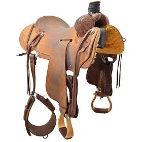 U155cactusr3676 Cactus Used 15.5 Inch Ranch Saddle Code