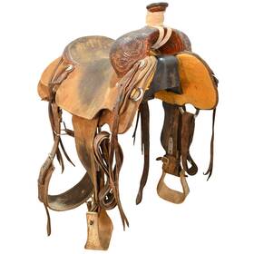 U155sca3030 Cactus Used 15.5 Inch Ranch Saddle Code
