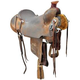U155sca565132 Cactus Used 15.5 Inch Ranch Saddle Code