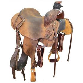 U155sca571242 Cactus Used 15.5 Inch Working Cowhorse Saddle Code