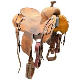 U155sca571798 Cactus Used 15.5 Inch Ranch Saddle Code