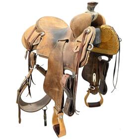 U155scaranro Cactus Used 15.5 Inch Ranch Saddle Code