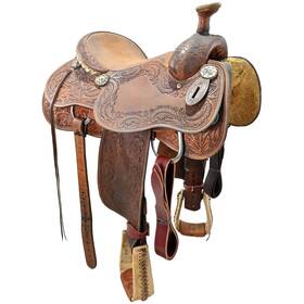 U15cactustr78ao Cactus Used 15 Inch Team Roping Saddle Code