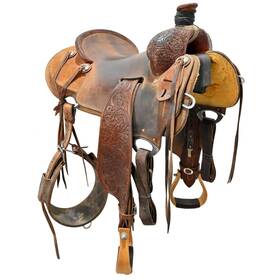 U15scaran2107 Cactus Used 15 Inch Ranch Saddle Code