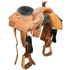 U16ststronw Capo Custom Saddles Used 16 Inch Scott Thomas Trophy Team Roping Saddle Code