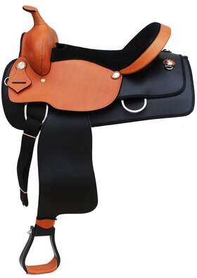 49106-17 Challenger 17 Inch Western Two-tone Synthetic Trail Barrel Pleasure Horse Saddle 49106