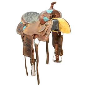 U14masterbr06 Circle H Saddles Used 14 Inch Masters Barrel Saddle Code