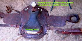 1110107802 Circle Y 16 Inch Equitation Western Show Saddle/sterling Silver Embellish.-hand Made