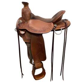 1157-8604-05 Circle Y Used Very Lightly 16 Inch Wide Bar Cy Walnut Grove Flex2 Trail Saddle