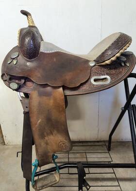 Saddle-15.5 Circle Y 116815070593 Martha Josey-circle Western Barrel Inch Seat-vintage-still Popular