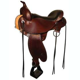 1581-1601-05 Circle Y Alabama Trail Gaiter Flex2 Saddle 16 Inch Wide Spider Border #1581-1601-05