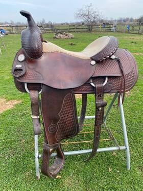 1630013061 Circle Y Used/vintage 16 Inch All-around Western Saddle Us Made Very Good Cond
