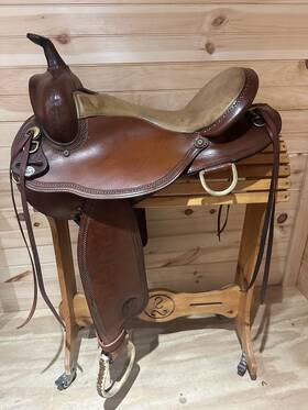 1631 Circle Y 17 Inch Team Penning Western Saddle Model