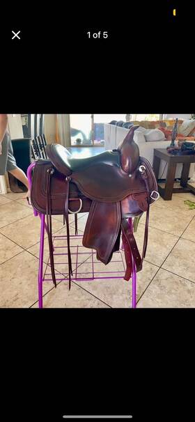 1651-1501-04 Circle Y Flex2 15 Inch In Trail Saddle Flexible Tree Brown Leather