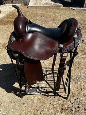 20137558 Circle Y - Flex2 Trail Saddle 16 In Brown Leather Flexible Tree