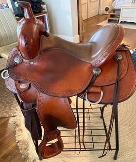 20181316 Circle Y 2377 Flex Alpine Trail Saddle Simi-qh 16 Inch Seat Original Owner