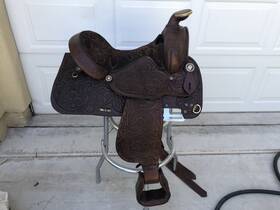 2104048003 Circle Y Youth Park And Trail Western Saddle 14.0 Inch Used In Pristine Condition