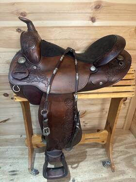 Circle Y 2126 16 Inch Arabian Round Skirt Western Trail Saddle Model