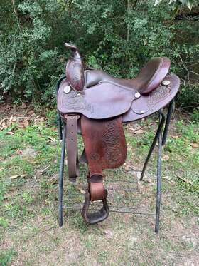 059901 Circle Y 2128 1600 16ftft Equitation Western Saddle Model Sqhb Softee Leather Dark Oil