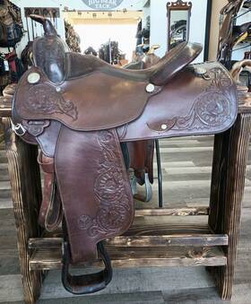 2148 Circle Y Vintage Western Trail Equitation Saddle 16 Inch Seat Softee Leather