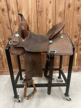 2232 Circle Y 15 Inch Used Montana Barrel Saddle