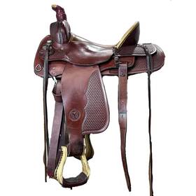 2244-5554-0602 Circle Y Used Western Trail Saddle 15.5/w