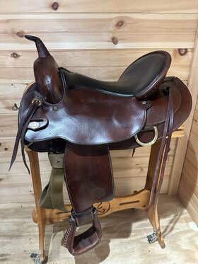2374 Circle Y 17 Inch Flex-lite Round Skirt Western Trail Saddle Model