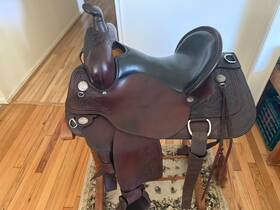 2375-1601-05 Circle Y Flex Lite Park And Trail Saddle Dark Oil 16 Inch Seat Full Bars