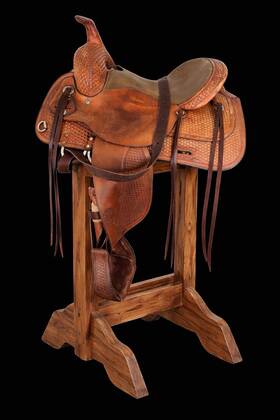 26040304 Circle Y Flex-lite Flexible Tree Western Trail Horse Saddle Brown Leather 1553