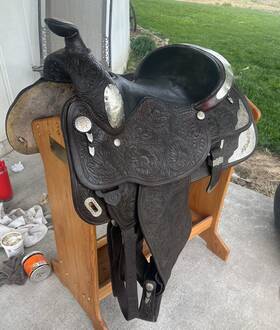 29941607929303 Circle Y 16 Inch Equitation Seat Western Show Saddle Vintage Free Shipping Us