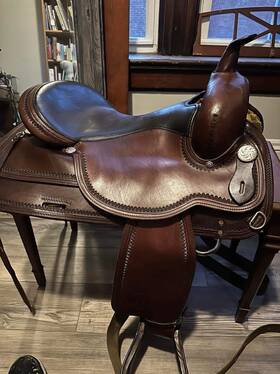 3106-1601-0893-01 Circle Y 17 Inch - Park And Trail Western Saddle Fqhb Wide Tree Used Flex