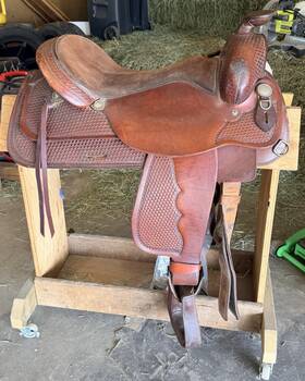 3450-180t Circle Y Reining Saddle 18 In Brown Traditional Leather Western Horse