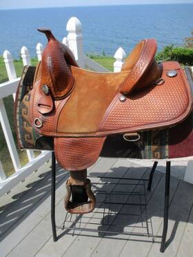 Circle Y 353090430996 14ftft Bob Marshall Treeless Sport Leather Western Barrel Saddle